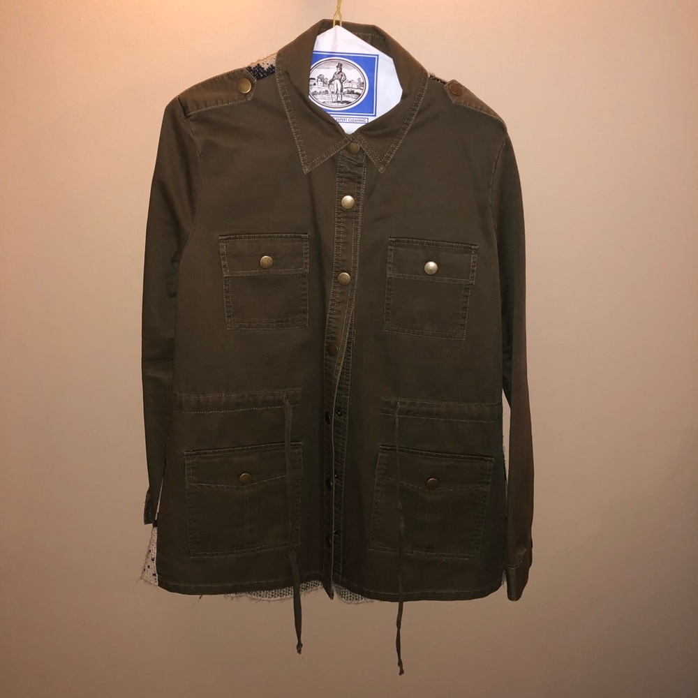 Summer Utility Jacket with knit stitch on back